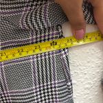 Torrid Satin Black, purple and White Plaid Blouse with Bow Size 1X Photo 8