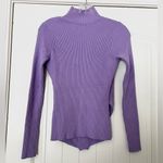 Milly Reversible Crossbody Sweater in Lilac Purple Photo 4