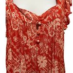 Angie Y2K Women Cropped Babydoll Top S Floral Beachy Cottagecore Boho Peasant Photo 3