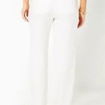 Lilly Pulitzer NWT 31" Deri Linen Palazzo Pant Size XL in Resort White Photo 4