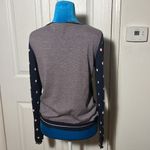 Valentino Red Cardigan Sweater Cotton Size S Polka Dots Super Cute Cozy Flawless Blue Photo 4