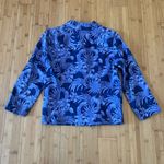 French Laundry  Blue and Purple Leaf Print Jacket Photo 1