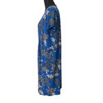 J. Jill Wearever Collection Blue Floral Midi Dress Women’s Small Short Sleeve Photo 2