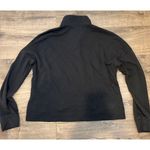 Adidas  Women's Black 3-Stripes Cropped‎ Quarter-Zip Sweatshirt Size Large Photo 4