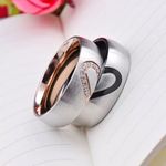 2pcs Forever Love Heart Couple Rings Photo 0