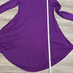 Women Purple Halter Long Sleeve Tunic Mid Stretchy Pockets Dress XL High Photo 13