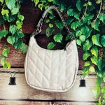 Steve Madden Chalk Quilted Hobo Bag Purse Handbag White Gray Supple 12x10x4 Photo 1