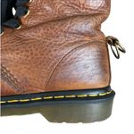 Dr. Martens Aimilita Fur Lined Grizzly Leather Combat Boots Women 9 Brown Trendy Photo 5