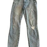 Gap Jeans Womens Size 28/6R Skinny Stretch Pants Mid Rise Full Length Light Wash Photo 0