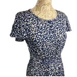 MADISON blue floral maxi dress with short flutter sleeves size small Photo 2