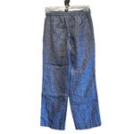 Talbots Pants Womens 2 Petite Linen Wide Leg Casual Blue White Striped beach Photo 3