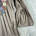 Johnny Was Womens Brown Darielle Embroidered Top Medium Flute Sleeve Boho Unique Photo 7