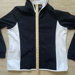 Saks 5th Avenue Saks Fifth Avenue‎ Women's Hoodie Long Sleeves Full Zip Black White Block XL Photo 4