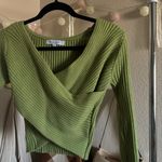 Sweet Rain ෆ  Ribbed Knit Cross Sweater Photo 2