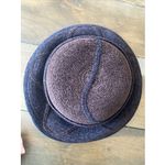 Diane Harty Miillinery Vintage Colorado Brown Chenielle Brim Hat Derby Quiet Lux Photo 3