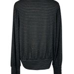Apt. 9  X-Large Sweater Striped Round Neck Long Balloon Sleeves Stretch Gold Black Photo 4