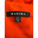 Marina Cold Shoulder Faux Sarong Waist Tie Overlay Jumpsuit Red Size 4 Red Photo 8