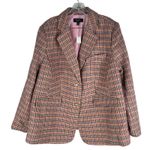 Talbots Classic Shetland Wool Blend Blazer Jacket Apple Plaid Size 18W Photo 3