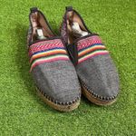 Women’s Inkkas Slip Ons SZ 8 Southwest Aztec Pattern Espadrille EUC summertime Gray Photo 3