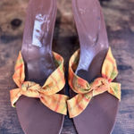 Donald J‎ Pliner Yellow and orange Strap Kitten heels size 9.5 Photo 0