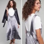 Maeve  Anthropologie Monique Gray Crushed Velvet Crop Wide Leg Jumpsuit Small Photo 1