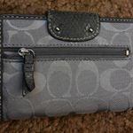 Coach Grey Wallet With Lavender Interior Photo 1