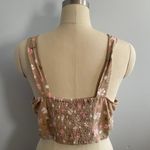BP x Nordstrom Rack Floral Crop Top- Linen- Tan- Size XL- NWOT Photo 4