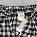 Francesca’s Harper Heritage NWT black white‎ buffalo plaid long sleeve top S Photo 8