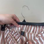 SheIn Pink and White Striped High Rise Shorts with Tie Photo 6