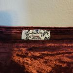 Free People  Crop Top Velvet Burgundy Short Sleeve Open Back Ruched Soft Casual Photo 6