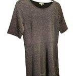 Mystree Ladies Flowy Career Business Sophisticated Gray Scoop Dress SZ Large Photo 3