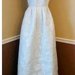 Chi Chi London White & Silver Rose Jacquard Wedding Gown Maxi Dress by Minuet from Modcloth NEW Photo 0