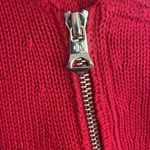Ralph Lauren Lauren Jeans Co Hana Red Asymmetrical Zip Sweater Large NWT Cotton Photo 1