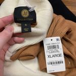 JM Collection  Womens Size XL Color Block Turtleneck Sweater Button‎ Sleeve NWT Photo 4