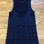 Athleta Oxygen Two Toned Tank Seamless Lasercut Navy Photo 1