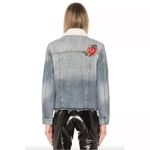 Rails  Ramsey fur denim embroidered jacket medium Photo 1