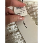 Sacai square lace white woven eyelet fit flare skirt size 2 NEW $1200 Photo 6