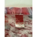 Before + Again Thermal Top Size S Pink Blue Abstract Waffle Long Sleeve Floral Photo 7