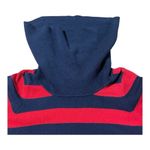 French Connection Navy Red Striped Cowl Neck Sweater Dress Women’s Medium Photo 2