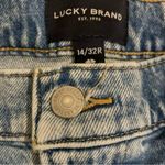 Lucky Brand  Mid Rise Relaxed Straight Boy Fit Distressed Jeans size 14/32R Photo 3