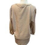 Isaac Mizrahi SaacmizrahiLIVE! Textured Button Down Top Blouse Womens M Long Sleeve V Neck‎ Photo 3