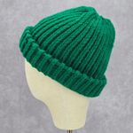 Green Crochet Knit Bucket Cap Hat Fun Vintage Y2K Funky Beanie Photo 2