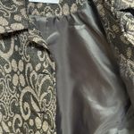 Doncaster Women's Black Metallic Floral Cropped Blazer Photo 5