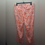 Ann Taylor NWT  Orange and White Paisley Trousers SZ-10 Photo 4