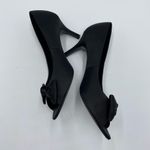 Mootsies Tootsies Mootsie + Tootsie Women's Black Satin Rhinestone Bow Peep Toes Heels Size 9 Photo 7