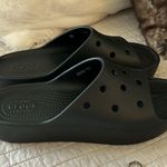 Crocs NWOT  Y2k black platform comfy summer waterproof slides sandals 8 women’s Photo 2