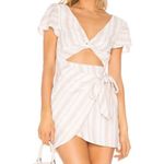 Majorelle  Evelyn Dress in Multi Stripe Beige White Small Photo 0