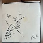 Hand Painted Silk Scarves Set of 3 Blue Photo 3