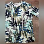 Hang Ten Plant Fitted Long Sleeve UV Protect Top Size Large Blue Pocket Outdoor Photo 6