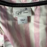 Jaclyn Smith Pink and White Silk Striped Style Pajama Set⭐️ Photo 2